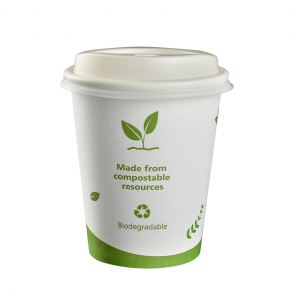 Compostable Paper Coffee Cup with Lid