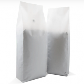 Matte White Recyclable Side Gusset Coffee Pouch 